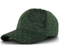 styleBREAKER Womens Velvet Baseball Cap with Rhinestone Studs,Emerald Green