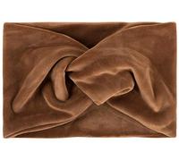 styleBREAKER Womens Velvet-Look Twist Knot Headband,Cognac