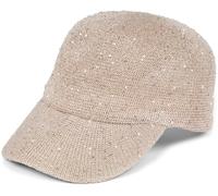 styleBREAKER Womens Woven Sequin Baseball Cap | 6-Panel Cap, Integrated Sweatband, Curved Brim, Adjustable Metal Buckle (54-59 cm)