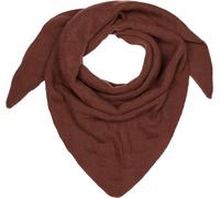 styleBREAKER Womens XXL Knitted Triangle Scarf Checkerboard Pattern,Dark Br