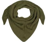 styleBREAKER Womens XXL Knitted Triangle Scarf Checkerboard Pattern,Olive