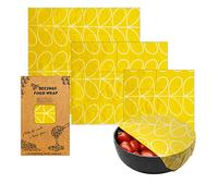 StyleC Beeswax Set of 3 Reusable Biodegradable Plastic Alternatives Storage Food Wax Wraps-Sandwich Washable Wrapper-Natural Organic Plastic Free (Honey)