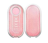 StyleC REMOTE FLIP KEY COVER COMPATIBLE WITH FIAT 500 PANDA PUNTO BRAVO STILO LANCIA 3 BUTTON (Pink)