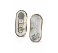 StyleC Remote Flip Key Cover compatible with FIAT 500 Panda Punto Bravo Stilo & Lancia | 3-Button TPU Protective Case (Grey Marble)