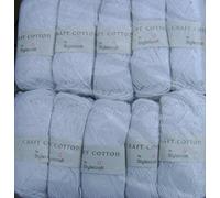 Stylecraft 10 x 100g Balls Craft Cotton - White