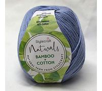 Stylecraft Yarn Naturals 2997140 – Bamboo Cotton – Cornflower (7140) – 100g