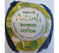 Stylecraft 2997152 Naturals Bamboo Cotton Indigo (7152) Yarn - 100g