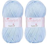 Stylecraft 3107211 New Wondersoft DK Blue (7211) Yarn - 100g (Pack of 2)