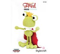 Stylecraft 9164 Crochet Pattern Fred The Frog Prince Toy in Classique Cotton DK
