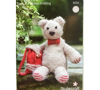 Stylecraft 9234 Knitting Pattern Leaflet Toy Bear and Knapsack to knit in Eskimo Kisses and Alpaca DK