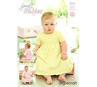 Stylecraft 9343 Knitting Pattern Babies Dresses in Stylecraft Special for Babies 4 Ply