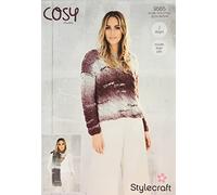 Stylecraft 9565 Knitting Pattern Cosy Chunky Ladies Sweater Scarf