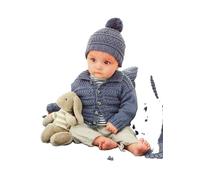 Stylecraft 9907 Baby DK Cardigan Hat Blanket Set Knitting Pattern Blue