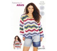 Stylecraft Aran Crochet Pattern - 10146 Ladies Sweater & Summer Top (2 Crochet Designs) 32/34-52/54in