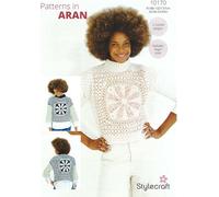 Stylecraft Aran Crochet Pattern - 10170 Ladies Sweater & Tank Top (2 Crochet Designs) 32/34-52/54in