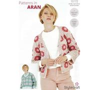 Stylecraft Aran Crochet Pattern - 10172 Ladies Sweater & Cardigan (2 Crochet Designs) 32/34-52/54in