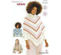 Stylecraft Aran Crochet Pattern Pamphlet - 10169 Ladies Ponchos (3 Crochet Designs) 28/32-52/56in