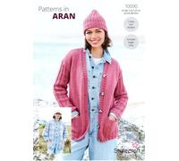 Stylecraft Aran Knitting Pattern - 10090 Ladies Cardigans (2 Easy Knit Designs)