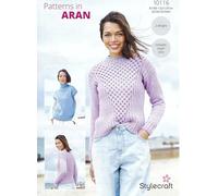 Stylecraft Aran Knitting Pattern Pamphlet - 10116 Ladies Sweater & Tank Top (2 Designs) 32/34-52/54in
