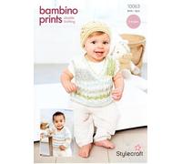 Stylecraft Baby DK Knitting Pattern - 10063 Sweater, Tank Top & Hat