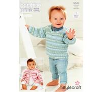 Stylecraft Baby DK Knitting Pattern - 9846 Cardigan & Sweater
