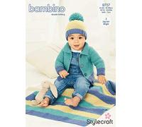 Stylecraft Bambino DK Pattern 9757 - Cardigan, Hat and Blanket
