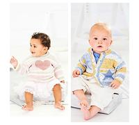 Stylecraft Bambino Prints DK Pattern 9745 - Jumper and Cardigan Multicoloured