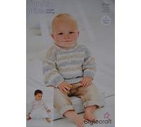 Stylecraft Bambino Prints Knitting Pattern - Jumper & Cardigan 16-24ins