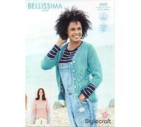 Stylecraft Bellissima Chunky Pattern 9693 Sweater and Cardigan, 2 Designs, Includes Larger Sizes