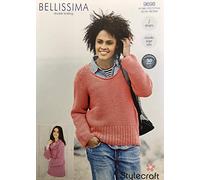 Stylecraft Bellissima Double Knitting Pattern 9698 Sweaters, 2 Designs, Includes Larger Sizes