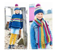 Stylecraft Bellissima Double Knitting Pattern 9705 Sweater, Scarf and Hat - 3 Easy Knit Designs, 2-11 Years