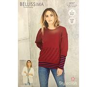 Stylecraft Bellissima Double Knitting Pattern Cardigan and Sweater 9587-2 Easy Lace Designs Includes Larger Sizes