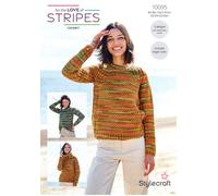 Stylecraft Chunky Knitting Pattern - 10095 Ladies Sweaters (3 Designs with Detachable Snood)
