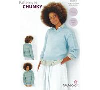 Stylecraft Chunky Knitting Pattern Pamphlet - 10181 Ladies Sweaters (32/34-48/50in) 2 Designs