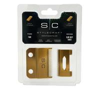 Stylecraft Clipper Blade Set - Gold Fixed Fade Blade With Slim Deep Tooth Cutter Gold