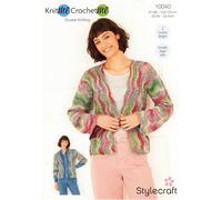 Stylecraft DK Crochet Pattern - 10040 Ladies Cardigans (2 Designs)