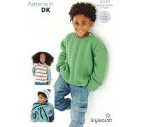 Stylecraft DK Crochet Pattern Pamphlet - 10197 Children's Sweaters, Hat & Scarf (2-11years) 4 Crochet Designs