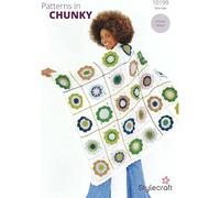 Stylecraft DK Crochet Pattern Pamphlet - 10199 One Size Crochet Blanket (108cm x 128cm)