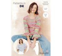 Stylecraft DK Crochet Pattern Pamphlet - 10209 Ladies Crochet Sweater & Summer Top (2 Designs)