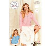 Stylecraft DK Knitting Pattern - 9835 Ladies Sweater & Summer Top
