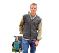 Stylecraft DK Knitting Pattern - 9953 Men's Waistcoat & Tank Top Grey