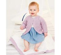 Stylecraft Double Knitting Pattern 9533-2 Crochet Designs for Cardigan & Blanket 12-22" Chest Size, Blanket 22x26