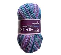 Stylecraft 'for The Love of Stripes' Chunky 100g Yarn (1965 Purple Rain)