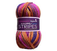 Stylecraft 'for The Love of Stripes' Chunky 100g Yarn (1967 Strawberry Daiquiri)