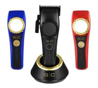 Professional Hair Clipper for Men Stylecraft Instinct by Gamma più, Vector Motor Hair Trimmer with Intuitive Torque Control, 180 Minutes Cordless Running Time, 0 Gap, 8 Combs, 3 Covers