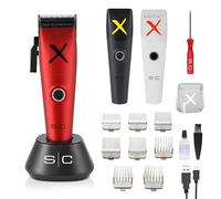 Stylecraft Instinct X Clipper by Gamma Plus, Men's Professional Hair Clipper Vector Motor, Intuitive Torque Control, 180 Min Autonomy, 0 Gap Adjustable Blade, 8 Combs, 3 Covers