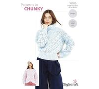 Stylecraft Knitting Pattern 10106 - Ladies Sweaters (2 Designs) in Chunky Yarn