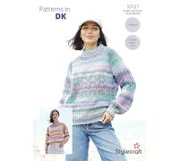 Stylecraft Knitting Pattern 10121 - Ladies Adult Sweaters in Stylecraft Chromatic DK Yarn