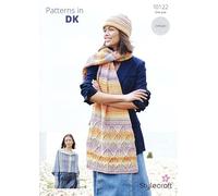 Stylecraft Knitting Pattern 10122 - Ladies Beanie Hat, Wrap & Shawl (3 Designs) in Double Knit Yarn