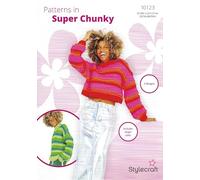 Stylecraft Knitting Pattern 10123 - Ladies Sweaters (2 Designs) in Super Chunky Yarn